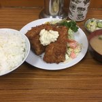 とんかつ八千代 - アジフライ定食    1300円