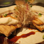 やなぎ澤 - 焼き茄子と煮アナゴのとろろかけ