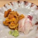 うを徳 - 羅臼馬糞雲丹＆淡路真鯛