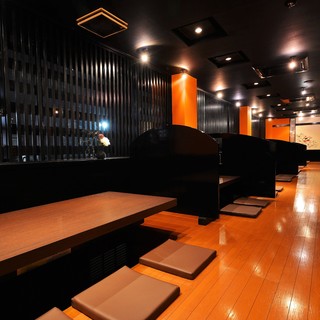 ★Maximum of 44 people in one row! A sunken kotatsu seat perfect for a banquet♪