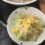 六文亭 - ランチ  半サラダ
