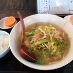 Gokuu - ヤサイタンメンと餃子のランチセット¥850