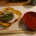 ひろ作 - アスパラと柳鰈の天ぷら