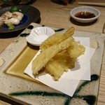 美食美酒 囲 - たけのこの天婦羅