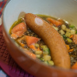 Bien - "香腸（ちやうづめ）と少扁豆（ひらまめ）の羹（あつもの）"