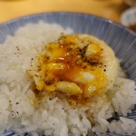 天ぷらめし 金子半之助  日本橋店 - たまごめし（黒山椒）