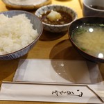 天ぷらめし 金子半之助  - ごはん、大根おろし