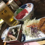 居酒屋 十勝 - 本日のお通し三品
                                これで700円 安いべ