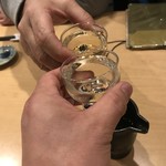 おすしやさん - 乾杯〜！