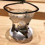 広典 - 芋焼酎をロックで。このグラスもイイ。