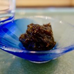 群来膳 - ［2018/01］お酒についてきた肴(岩のりとクラゲ)