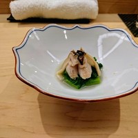 匠 鮨 おわな - 煮蛤と菜の花