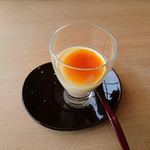 お料理 とみやま - 追加オーダーした、デザートの濃厚なプリン　2018.2
