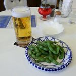 Raionzu Den - 生ビールと枝豆