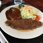 Ninnikutei - カットステーキ＋ハンバーグ