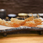 天ぷら やじま。 - 車えび２尾頭