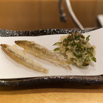 天ぷら やじま。 - わかさぎと菜の花