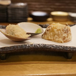 天ぷら やじま。 - 蛤、さつまいも