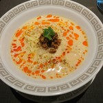 茶禅華 - （2018年2月　訪問）辣担々麺。とても濃厚＆クリーミーな味わいでした。細麺が嬉しい♪