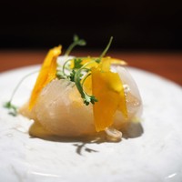 TACUBO - 平目のカルパッチョ　カラスミ　燻製リコッタチーズ