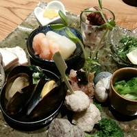 吉祥寺 三うら - 凄いボリュームのお通し？盛り合わせ