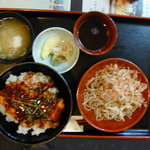 名水手打ちそば お清水 - お昼の丼セット（ソースカツ丼）(980円)(2011/01/10)