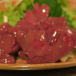 酒菜坊 橋蔵 - 大山地鶏レバ刺　ズームアップ