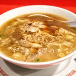 末廣ラーメン本舗 - ■中華そば（並）+焼き飯1/2セット 1000円