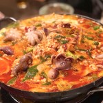 韓式腌鱈魚內臟韓式烤豬五花肉火鍋