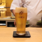 味あら井 - まずは生ビールから！