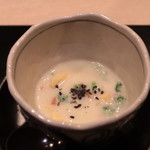 味あら井 - カリフラワーのすり流し、菜の花、ズッキーニ、金時人参、鮪