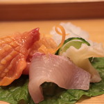 味あら井 - 赤貝、本みる貝、カンパチ、アオリイカ