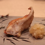 味あら井 - 金目鯛塩焼き、橙、おろし