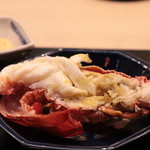 味あら井 - 伊勢海老ボイルとアブラメ唐揚げ、雲丹シャルロットソース