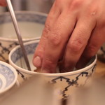 味あら井 - 虎河豚白子唐揚げ、シャリ、禰宜、フキ