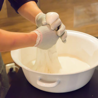 Homemade cheese is made daily in our cheese factory.