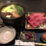 レストラン 牛石 - すき焼き定食全容