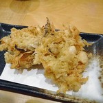 天ぷら処 こさか - キノコと貝柱かき揚げ