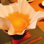 食の円居 なず菜 - 紙鍋に入ったしゃぶしゃぶのお出汁