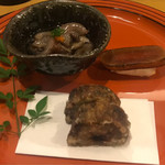 広尾 一会 - ナマコ、堀川牛蒡、カラスミ粕漬（2年物）