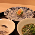 乃り英 - 河豚薄造り、テッピ