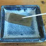 そばっ子屋 - お通し 羊かん