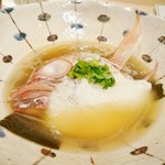 すし 銀座高の - ノドグロ かぶら蒸し