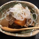 玄杜亭 - 鴨皮とモツの味噌煮こみ