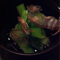 並木橋なかむら - 青菜と削り節のお通し