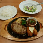 ココス - 『ハンバーグ＆牡蠣フライ コンボセット』 