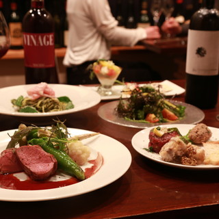 We offer a wide selection of delicious meats and wines that go well with them.