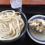 上野製麺所 - かけと舞茸天！ナイスコンビです！