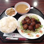 上海亭 - 日替定食（豚だんご酢味）600円