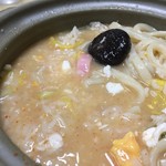 あずみうどん - うどん雑炊状態